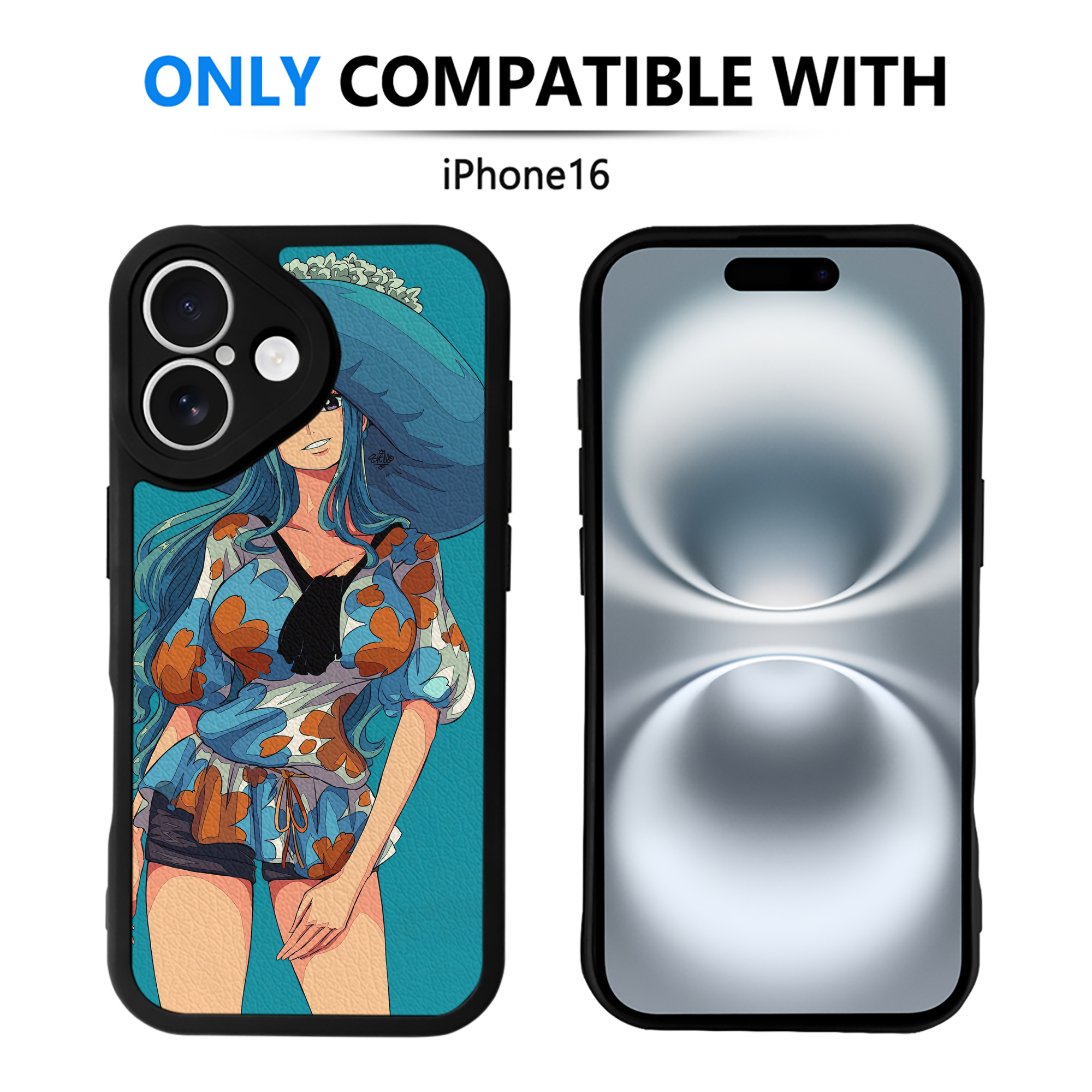 （画像用） ワンピース ONE PIECE 【iPhone 16シリーズ対応】シリコンスマホケース（レザー調） 材質：シリコン